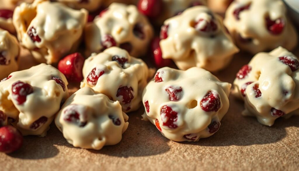 White Chocolate Cranberry Clusters Texture