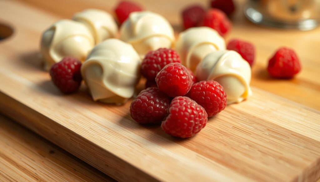 White Chocolate Raspberry Truffles Preparation