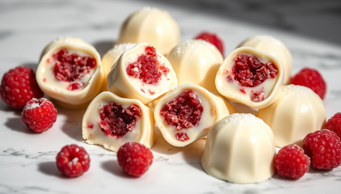 White Chocolate Raspberry Truffles