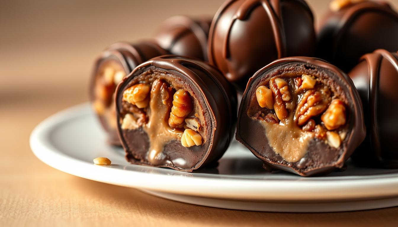 Chocolate Pecan Caramel Truffles