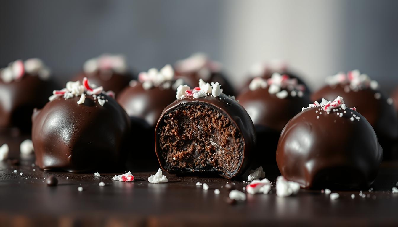 Dark Chocolate Peppermint Kahlua Truffles