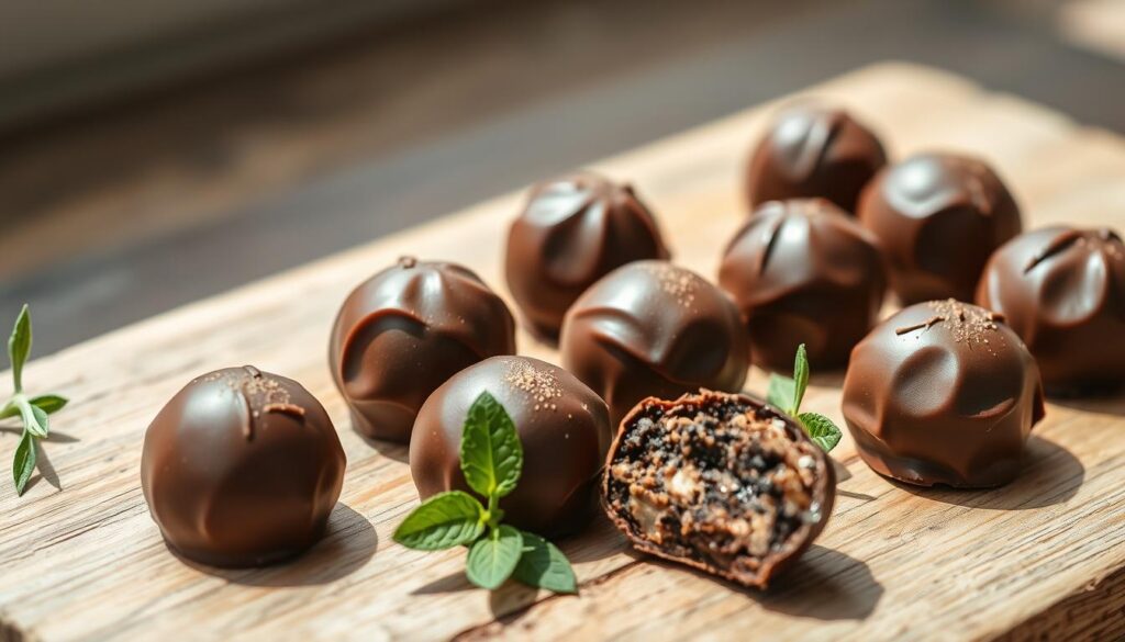 Homemade truffles with minimal ingredients Homemade truffles with minimal ingredients
