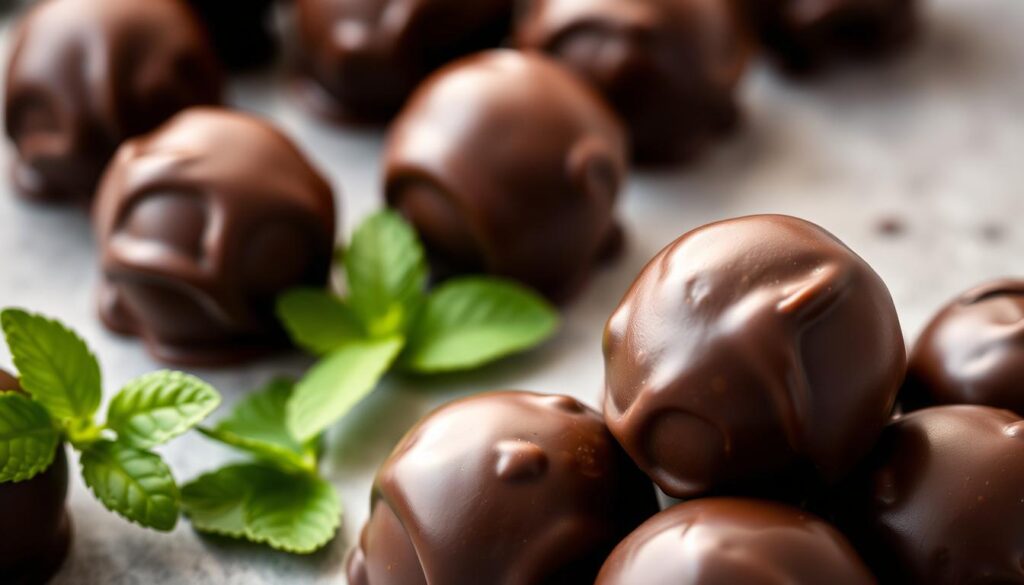 Mint Dark Chocolate Truffles