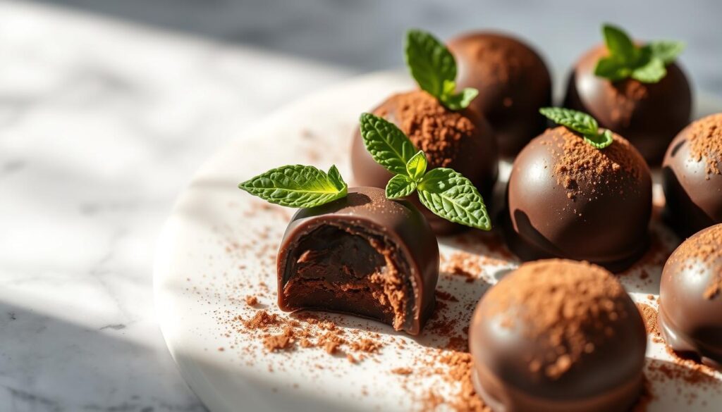 Mint Dark Chocolate Truffles Dessert