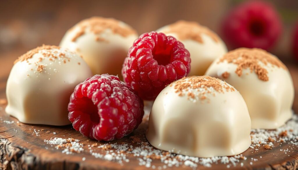 White Chocolate Raspberry Truffles