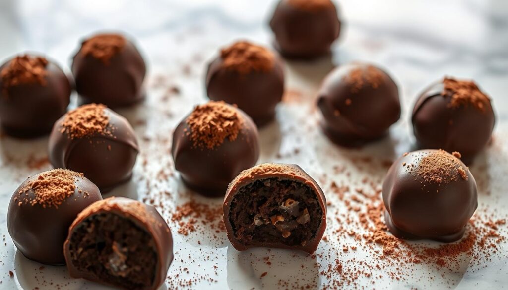 Espresso chocolate candy truffles
