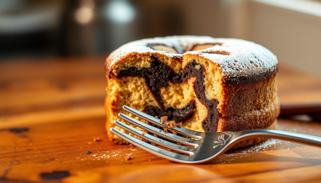 Flavor integration in coffee cake