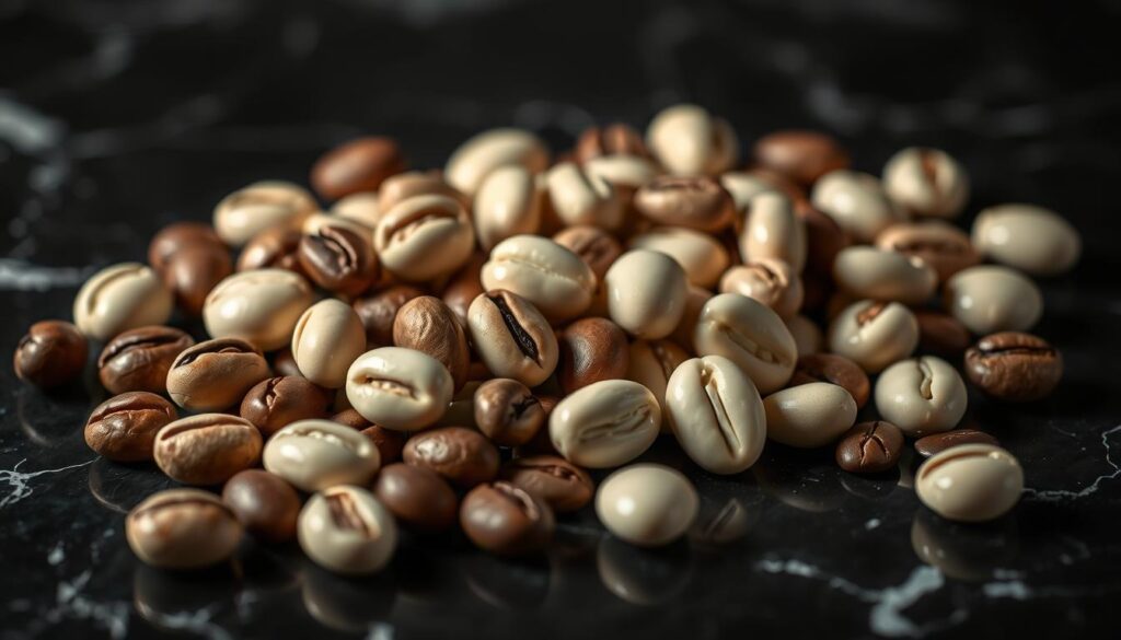 White Chocolate Covered Coffee Beans