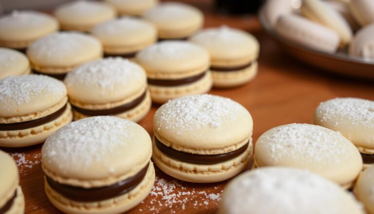 White Chocolate Espresso Macarons