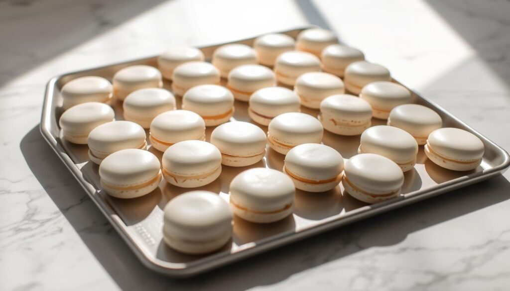 macaron shells resting