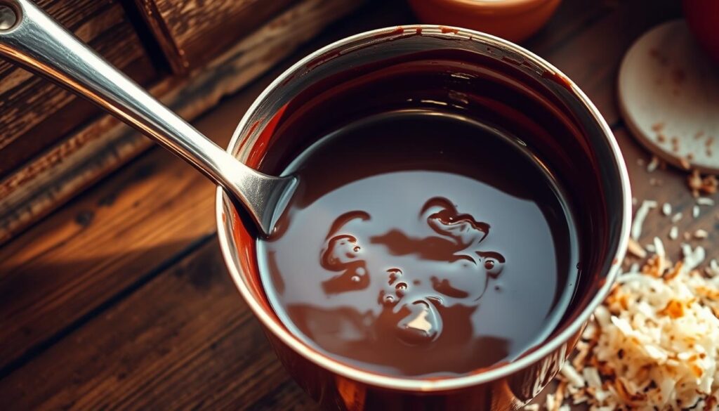 melting chocolate for coconut bars