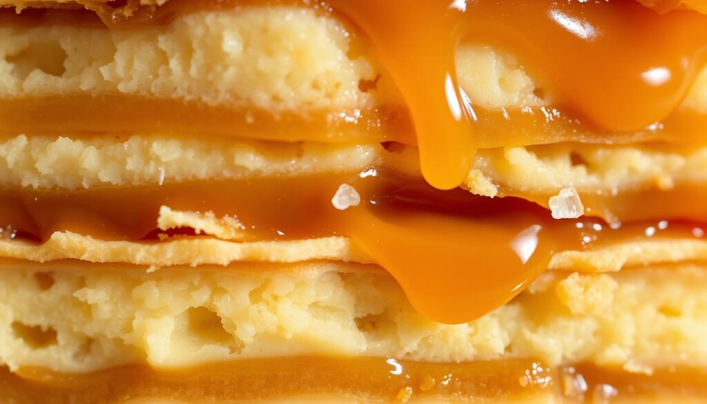 nougat and caramel layers