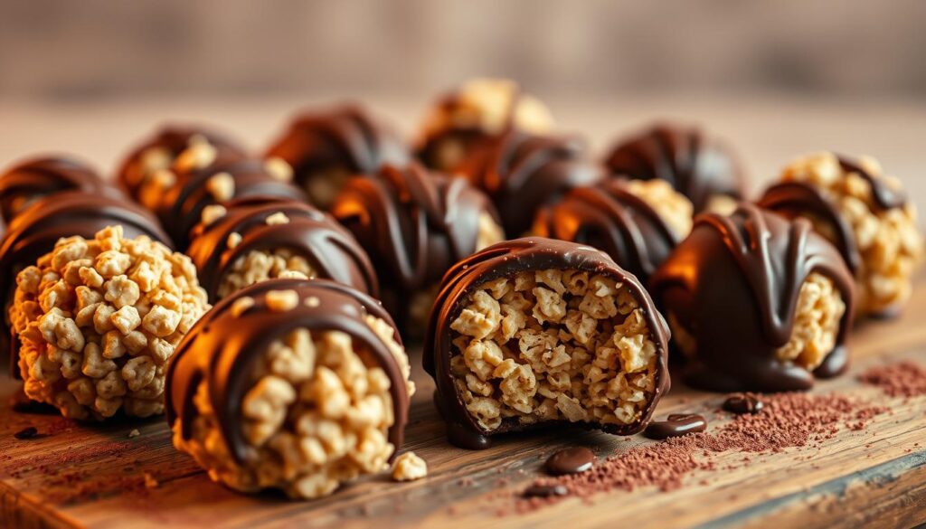 Chocolate Rice Krispies Balls No-Bake Snack
