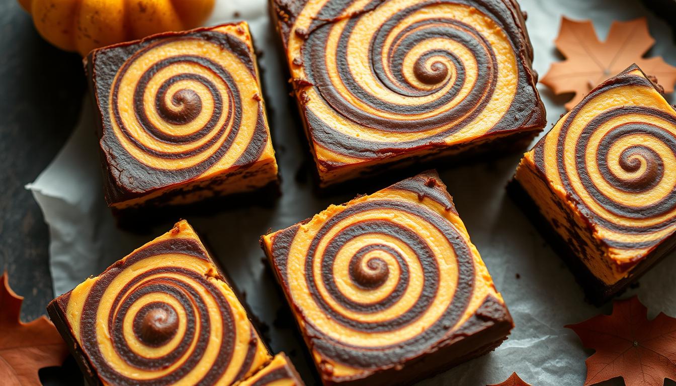 Pumpkin Swirl Cheesecake Brownies