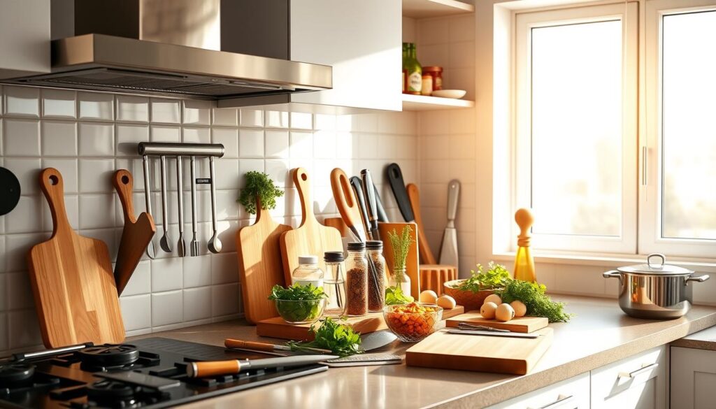 organized kitchen setup