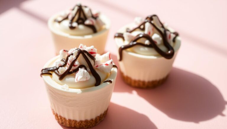 Peppermint Bark Cheesecake Cups