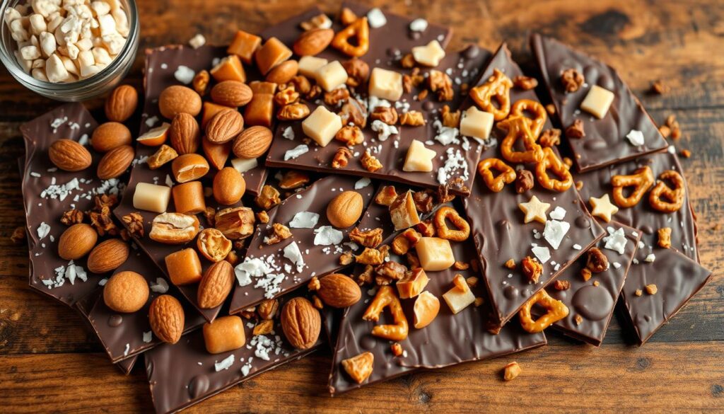 customizable chocolate bark toppings