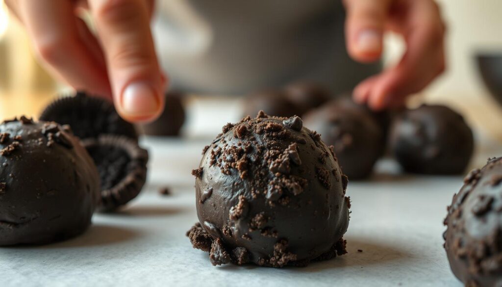 forming oreo balls forming oreo balls